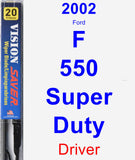 Driver Wiper Blade for 2002 Ford F-550 Super Duty - Vision Saver