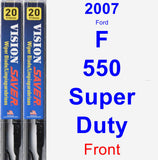 Front Wiper Blade Pack for 2007 Ford F-550 Super Duty - Vision Saver