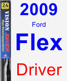 Driver Wiper Blade for 2009 Ford Flex - Vision Saver