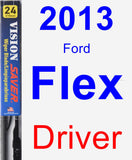 Driver Wiper Blade for 2013 Ford Flex - Vision Saver