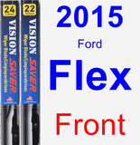 Front Wiper Blade Pack for 2015 Ford Flex - Vision Saver