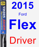 Driver Wiper Blade for 2015 Ford Flex - Vision Saver