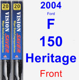 Front Wiper Blade Pack for 2004 Ford F-150 Heritage - Vision Saver