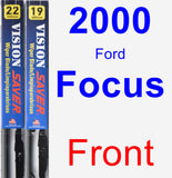 Front Wiper Blade Pack for 2000 Ford Focus - Vision Saver