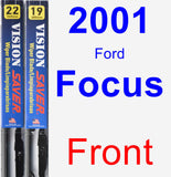 Front Wiper Blade Pack for 2001 Ford Focus - Vision Saver