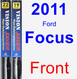 Front Wiper Blade Pack for 2011 Ford Focus - Vision Saver