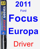 Driver Wiper Blade for 2011 Ford Focus Europa - Vision Saver