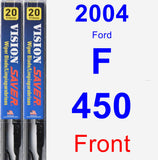 Front Wiper Blade Pack for 2004 Ford F-450 - Vision Saver