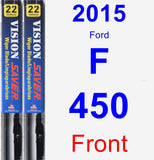 Front Wiper Blade Pack for 2015 Ford F-450 - Vision Saver