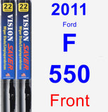 Front Wiper Blade Pack for 2011 Ford F-550 - Vision Saver