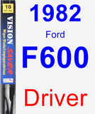 Driver Wiper Blade for 1982 Ford F600 - Vision Saver