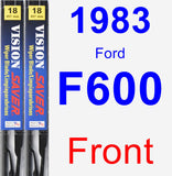 Front Wiper Blade Pack for 1983 Ford F600 - Vision Saver