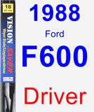 Driver Wiper Blade for 1988 Ford F600 - Vision Saver