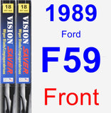 Front Wiper Blade Pack for 1989 Ford F59 - Vision Saver