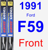 Front Wiper Blade Pack for 1991 Ford F59 - Vision Saver