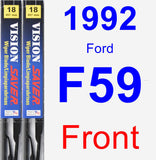 Front Wiper Blade Pack for 1992 Ford F59 - Vision Saver