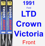 Front Wiper Blade Pack for 1991 Ford LTD Crown Victoria - Vision Saver