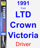 Driver Wiper Blade for 1991 Ford LTD Crown Victoria - Vision Saver