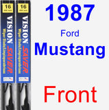 Front Wiper Blade Pack for 1987 Ford Mustang - Vision Saver