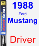 Driver Wiper Blade for 1988 Ford Mustang - Vision Saver