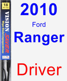 Driver Wiper Blade for 2010 Ford Ranger - Vision Saver