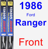 Front Wiper Blade Pack for 1986 Ford Ranger - Vision Saver