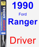 Driver Wiper Blade for 1990 Ford Ranger - Vision Saver