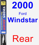 Rear Wiper Blade for 2000 Ford Windstar - Vision Saver