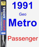 Passenger Wiper Blade for 1991 Geo Metro - Vision Saver