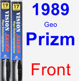 Front Wiper Blade Pack for 1989 Geo Prizm - Vision Saver