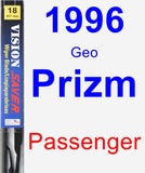 Passenger Wiper Blade for 1996 Geo Prizm - Vision Saver