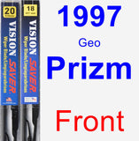 Front Wiper Blade Pack for 1997 Geo Prizm - Vision Saver