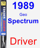 Driver Wiper Blade for 1989 Geo Spectrum - Vision Saver