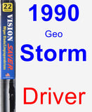 Driver Wiper Blade for 1990 Geo Storm - Vision Saver