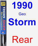 Rear Wiper Blade for 1990 Geo Storm - Vision Saver