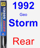 Rear Wiper Blade for 1992 Geo Storm - Vision Saver