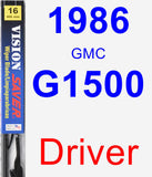 Driver Wiper Blade for 1986 GMC G1500 - Vision Saver