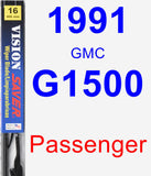 Passenger Wiper Blade for 1991 GMC G1500 - Vision Saver