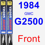 Front Wiper Blade Pack for 1984 GMC G2500 - Vision Saver