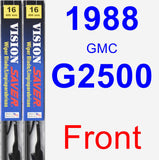 Front Wiper Blade Pack for 1988 GMC G2500 - Vision Saver