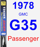 Passenger Wiper Blade for 1978 GMC G35 - Vision Saver