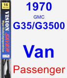 Passenger Wiper Blade for 1970 GMC G35/G3500 Van - Vision Saver