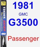 Passenger Wiper Blade for 1981 GMC G3500 - Vision Saver