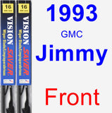 Front Wiper Blade Pack for 1993 GMC Jimmy - Vision Saver