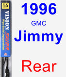 Rear Wiper Blade for 1996 GMC Jimmy - Vision Saver