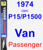 Passenger Wiper Blade for 1974 GMC P15/P1500 Van - Vision Saver