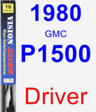 Driver Wiper Blade for 1980 GMC P1500 - Vision Saver