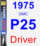 Driver Wiper Blade for 1975 GMC P25 - Vision Saver