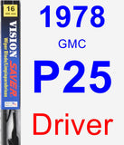 Driver Wiper Blade for 1978 GMC P25 - Vision Saver