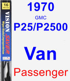 Passenger Wiper Blade for 1970 GMC P25/P2500 Van - Vision Saver